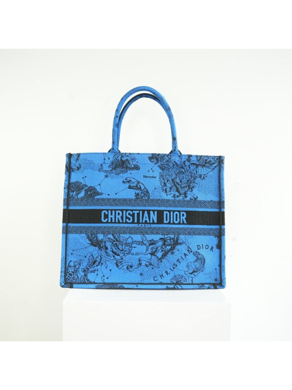 Christain Dior Blue Toile De Jouy Zodiac Book Tote